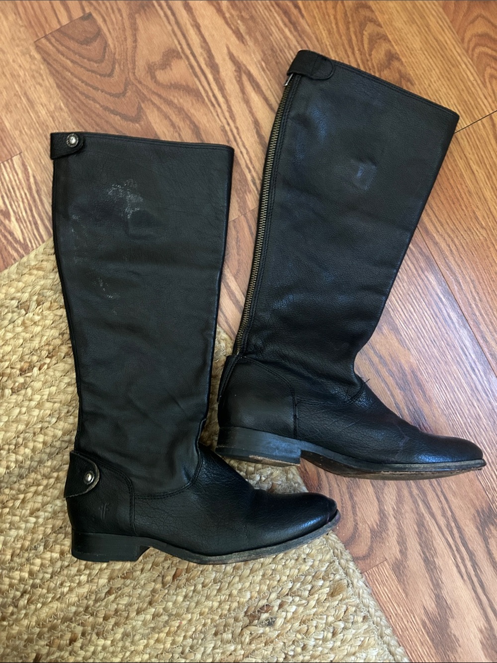 Melissa Button Frye tall black boots 7